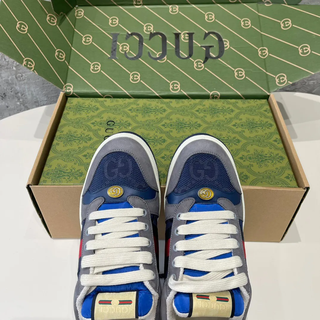 👟👟Ex-factory price 480👟👟 Couple style👫Gucci Gucci ❗️❗️New order shipped Original development Private mold making Correct last shape Hand-polished and distressed effect Correct details Complete accessories Imported leather/original towel lining crafted with craftsmanship Same size for men and women: 35-44